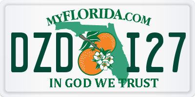 FL license plate DZDI27