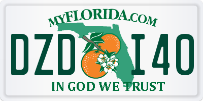 FL license plate DZDI40