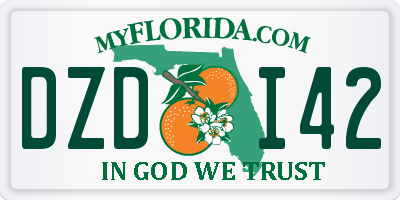 FL license plate DZDI42