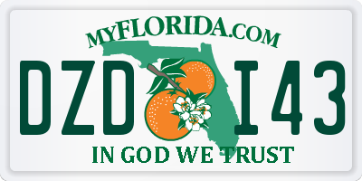 FL license plate DZDI43