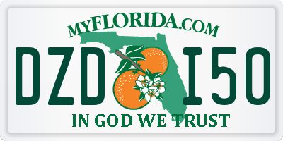 FL license plate DZDI50