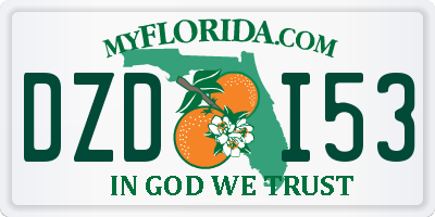 FL license plate DZDI53