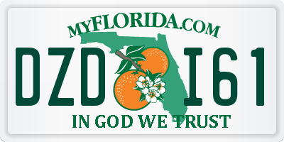 FL license plate DZDI61