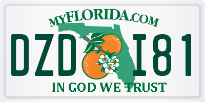 FL license plate DZDI81
