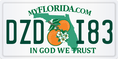 FL license plate DZDI83
