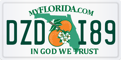 FL license plate DZDI89