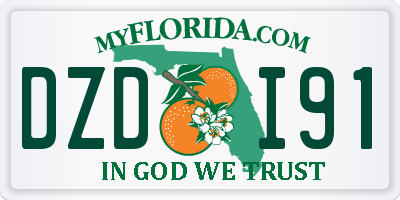 FL license plate DZDI91