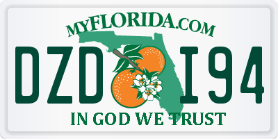 FL license plate DZDI94