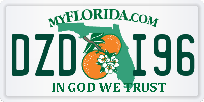 FL license plate DZDI96