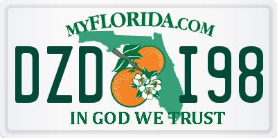FL license plate DZDI98