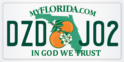 FL license plate DZDJ02