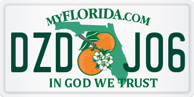 FL license plate DZDJ06