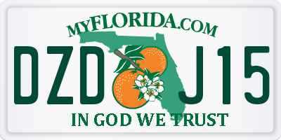 FL license plate DZDJ15