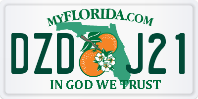 FL license plate DZDJ21