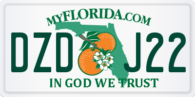 FL license plate DZDJ22