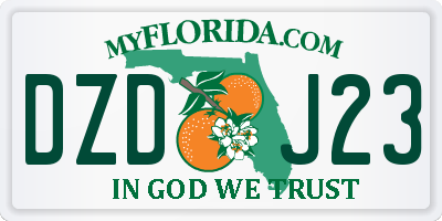 FL license plate DZDJ23