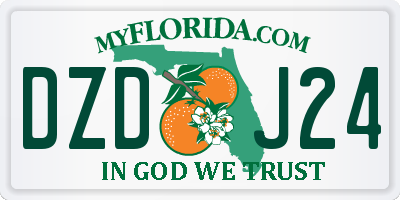 FL license plate DZDJ24