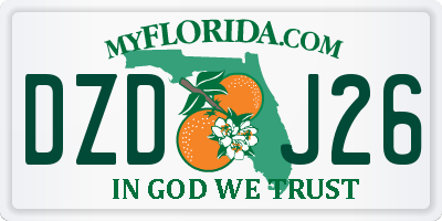 FL license plate DZDJ26