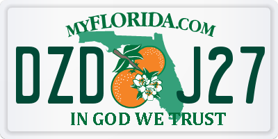 FL license plate DZDJ27
