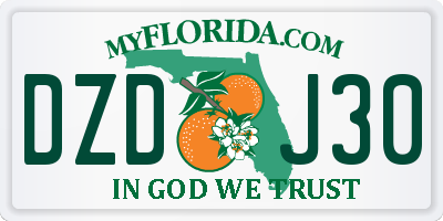 FL license plate DZDJ30
