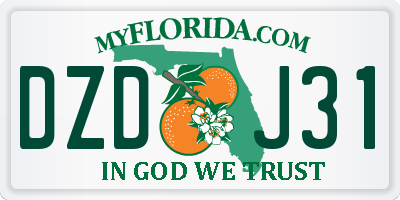 FL license plate DZDJ31