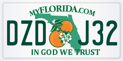 FL license plate DZDJ32