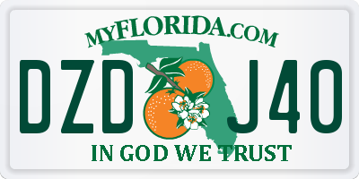FL license plate DZDJ40