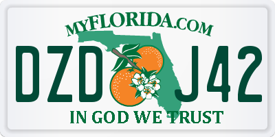 FL license plate DZDJ42