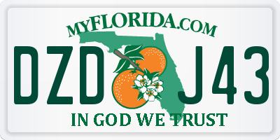 FL license plate DZDJ43