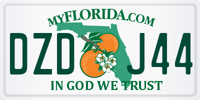FL license plate DZDJ44