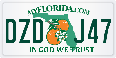 FL license plate DZDJ47