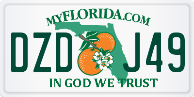 FL license plate DZDJ49
