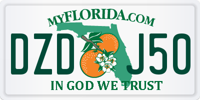 FL license plate DZDJ50