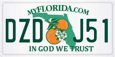 FL license plate DZDJ51