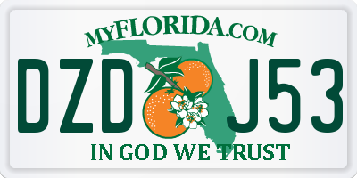 FL license plate DZDJ53