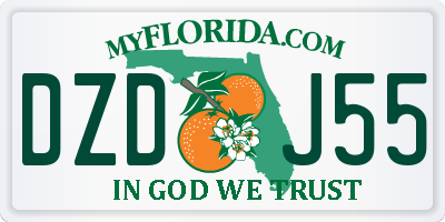 FL license plate DZDJ55