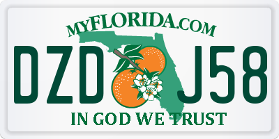 FL license plate DZDJ58