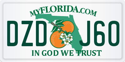 FL license plate DZDJ60