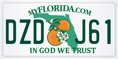FL license plate DZDJ61