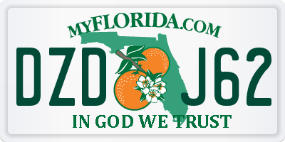 FL license plate DZDJ62