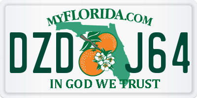 FL license plate DZDJ64