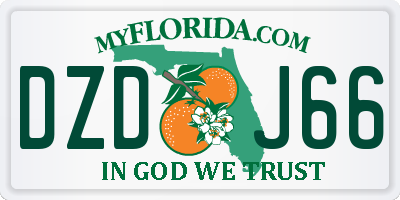 FL license plate DZDJ66