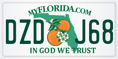 FL license plate DZDJ68