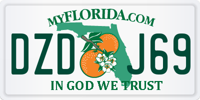 FL license plate DZDJ69