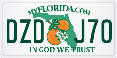 FL license plate DZDJ70