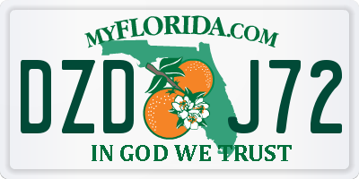 FL license plate DZDJ72