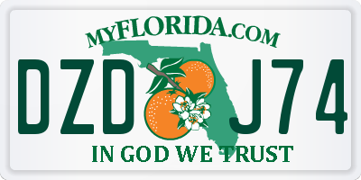 FL license plate DZDJ74