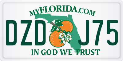 FL license plate DZDJ75