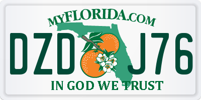 FL license plate DZDJ76