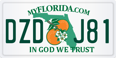 FL license plate DZDJ81